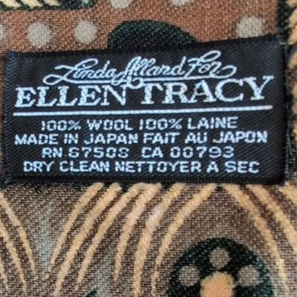Vintage Linda Allard for Ellen Tracy Large Square Scarf
